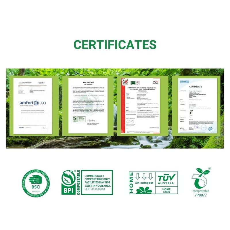 أكياس نفايات الفناء المنزلية القابلة للتحلل بسعة 33 جالون من OrangeBio، عدد 40، 1.1 مل، أكياس العشب وأوراق الشجر، الولايات المتحدة BPI ASTM D6400 وOK Compost Home معتمدة - Image 5